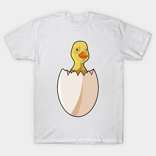 Duck with Egg shell T-Shirt by Markus Schnabel